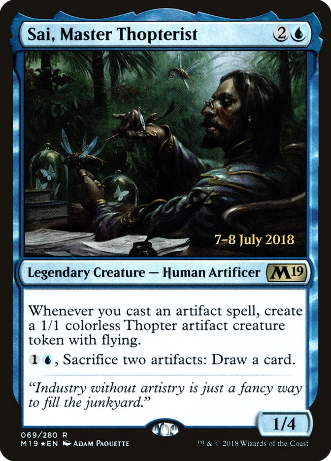 Sai, Master Thopterist  [Core Set 2019 Prerelease Promos]