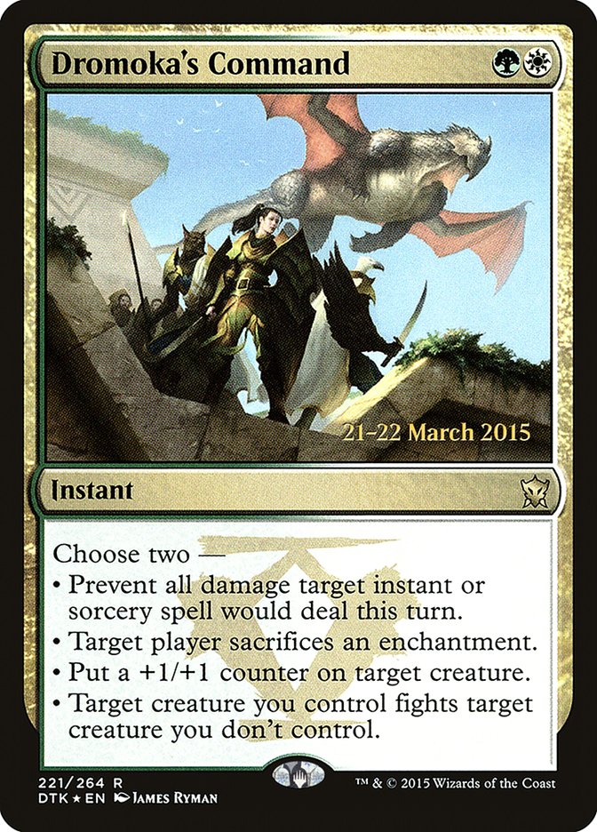 Dromoka's Command  [Dragons of Tarkir Prerelease Promos]