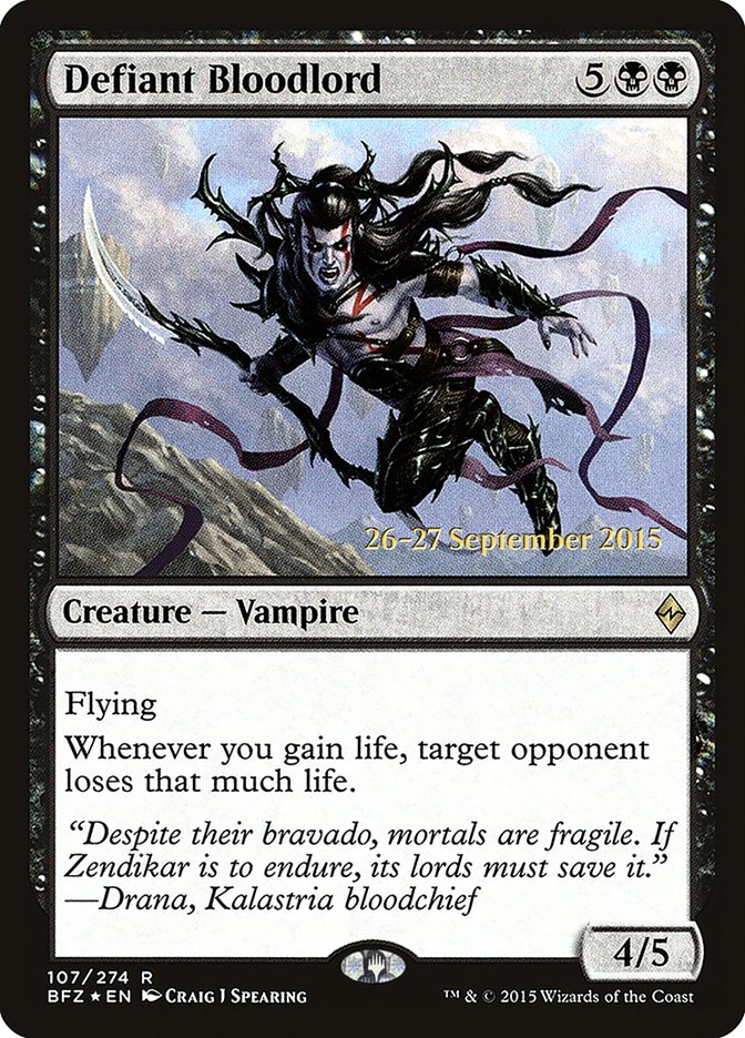 Defiant Bloodlord  [Battle for Zendikar Prerelease Promos]