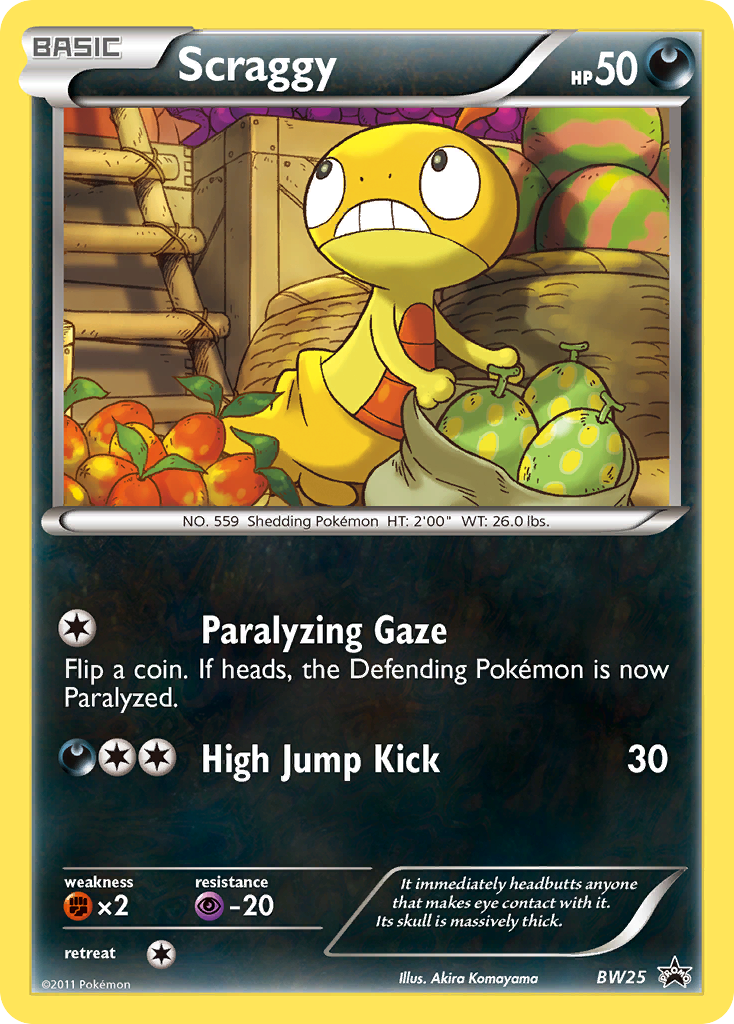 Scraggy (BW25) [Black & White: Black Star Promos]