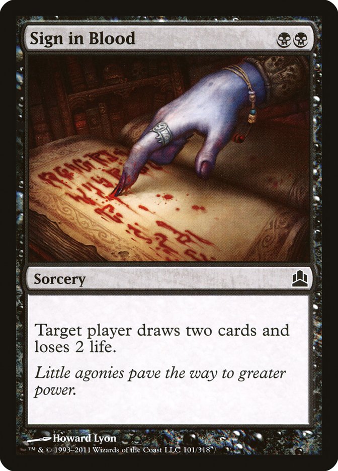 Sign in Blood [Commander 2011]