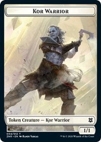 Kor Warrior // Plant Double-sided Token [Zendikar Rising Tokens]