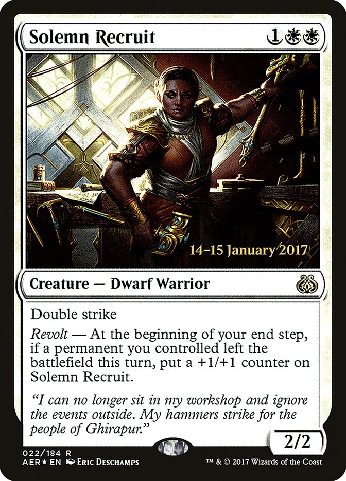 Solemn Recruit  [Aether Revolt Prerelease Promos]