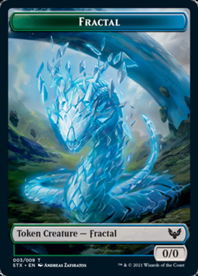 Fractal // Treasure Token [Strixhaven: School of Mages Tokens]