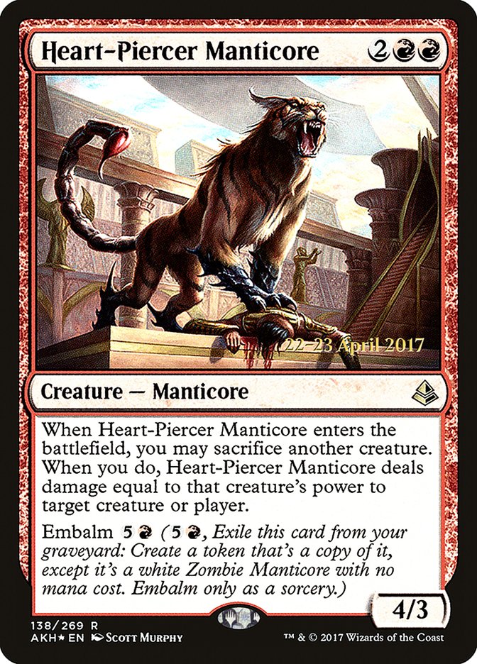 Heart-Piercer Manticore  [Amonkhet Prerelease Promos]