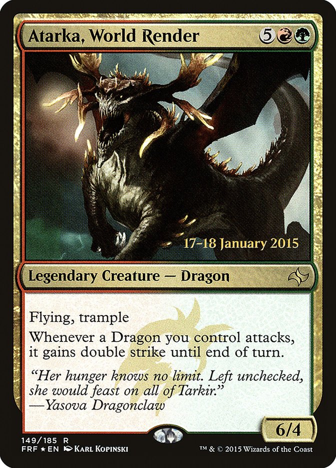 Atarka, World Render  [Fate Reforged Prerelease Promos]