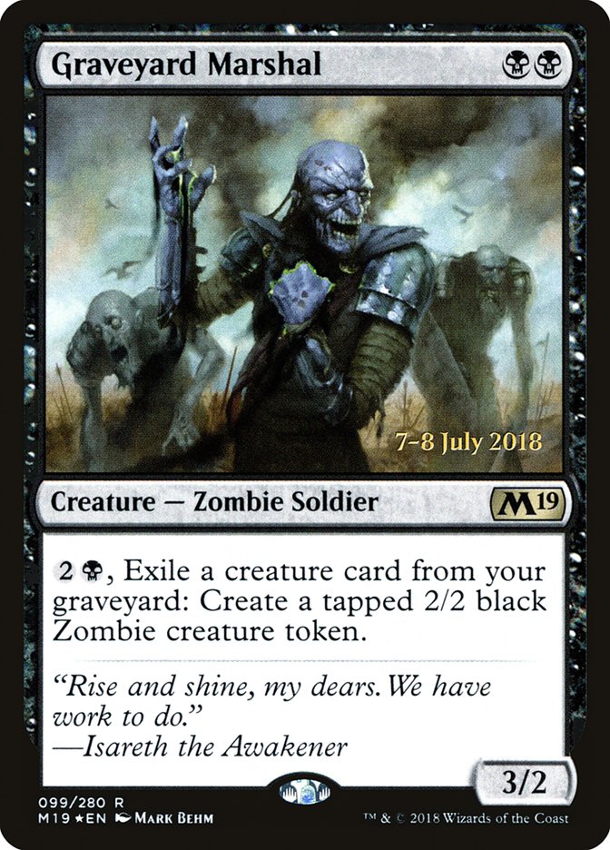 Graveyard Marshal  [Core Set 2019 Prerelease Promos]