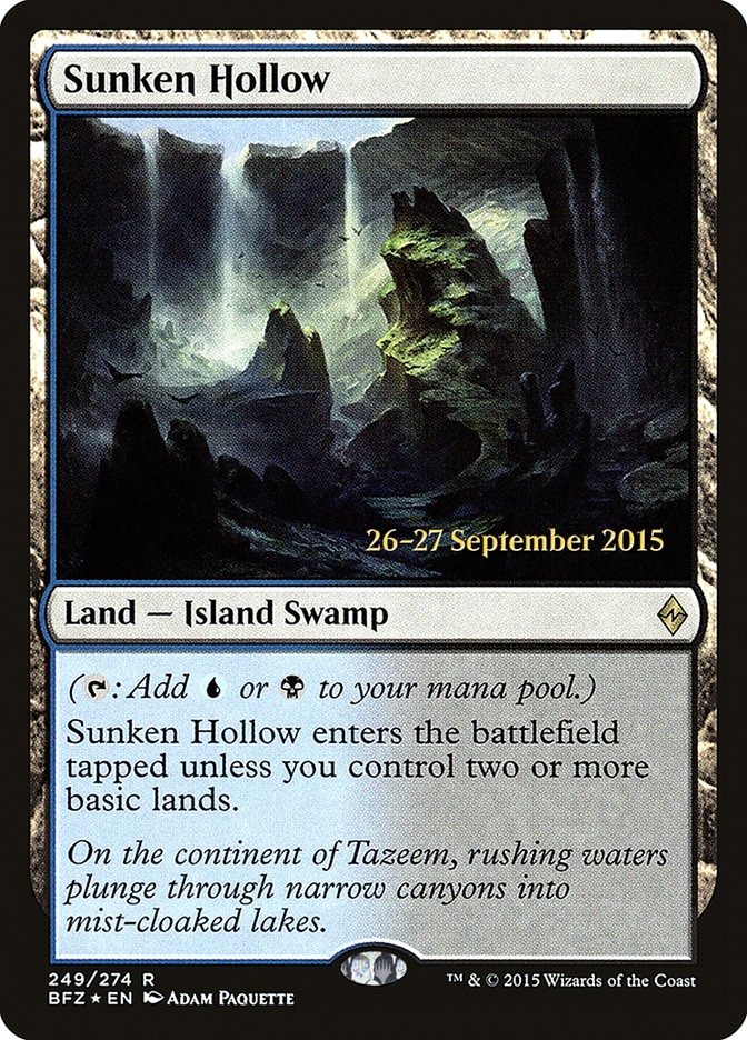 Sunken Hollow  [Battle for Zendikar Prerelease Promos]