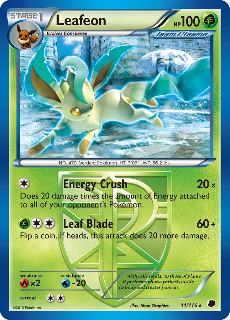 Leafeon (11/116) (Theme Deck Exclusive) [Black & White: Plasma Freeze]