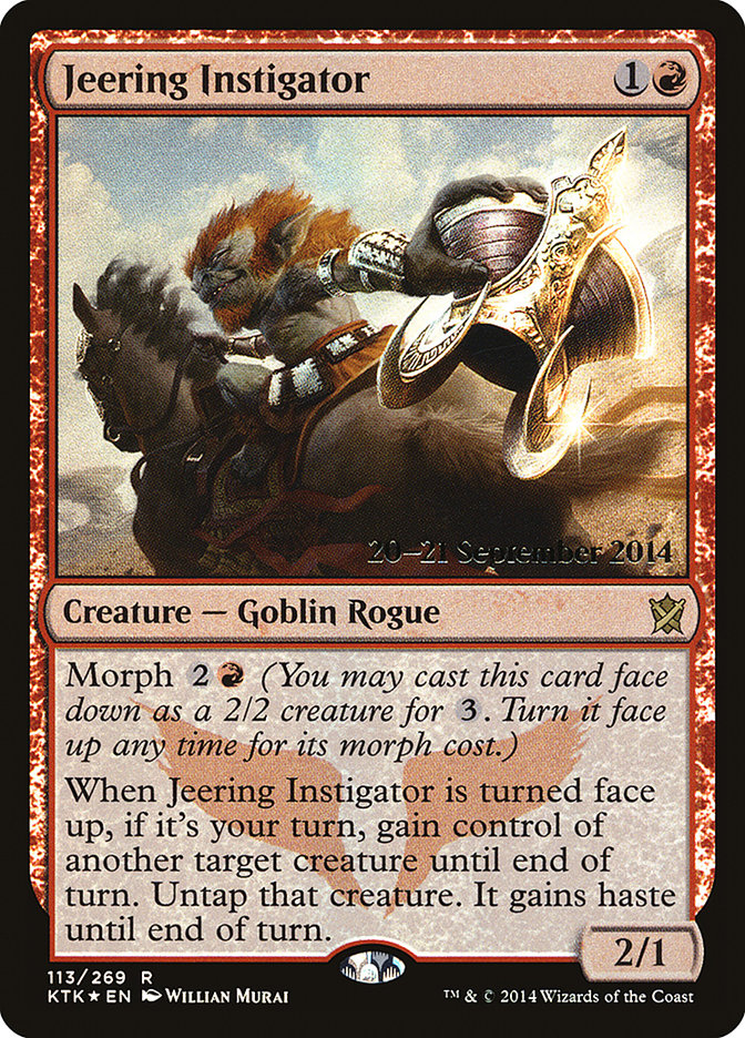 Jeering Instigator  [Khans of Tarkir Prerelease Promos]