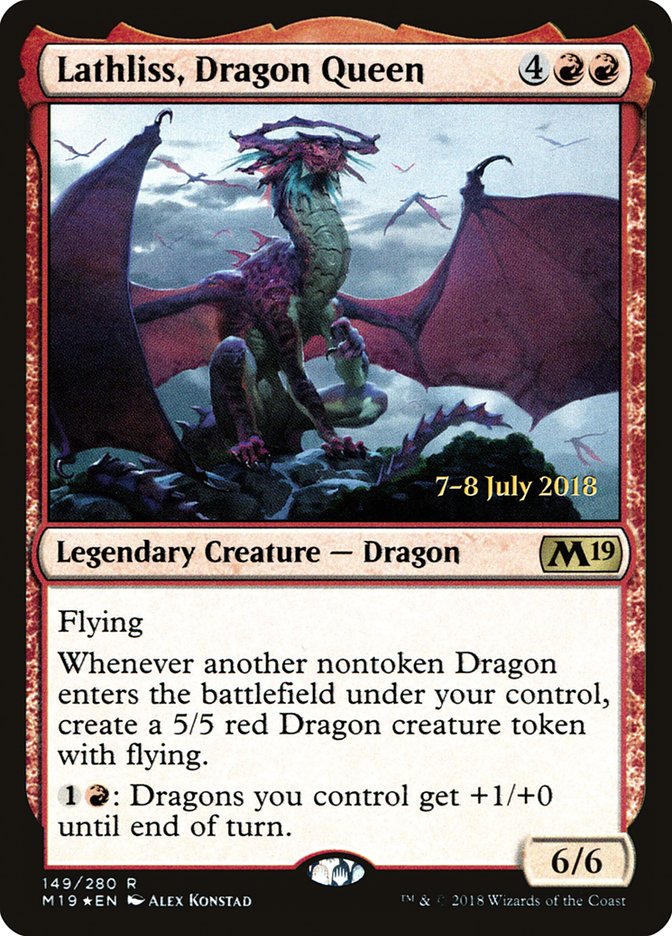 Lathliss, Dragon Queen  [Core Set 2019 Prerelease Promos]