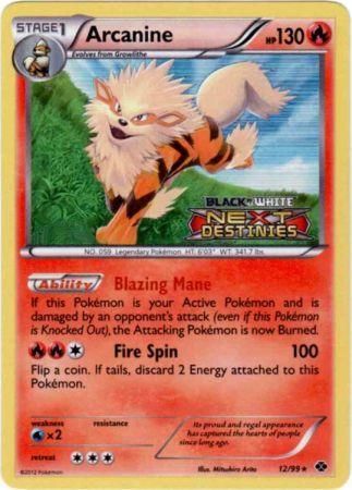 Arcanine (12/99) (Prerelease Promo) [Black & White: Black Star Promos]