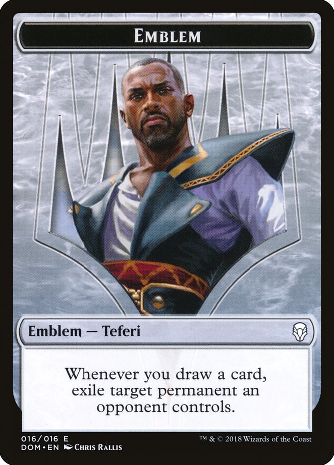 Emblem - Teferi, Hero of Dominaria [Dominaria Tokens]