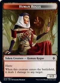 Human Rogue // Food (15) Double-sided Token [Throne of Eldraine Tokens]