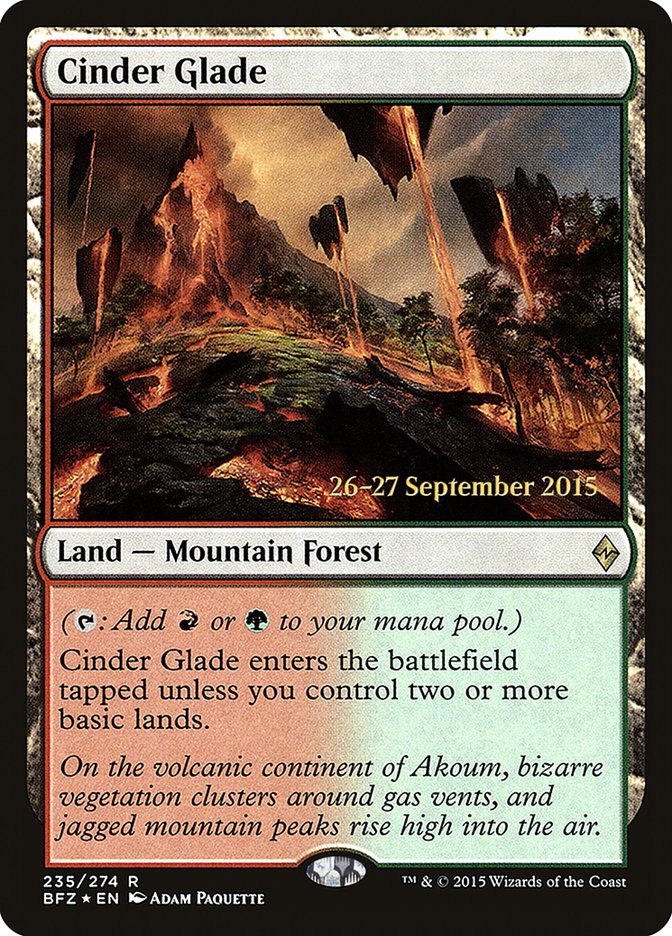 Cinder Glade  [Battle for Zendikar Prerelease Promos]