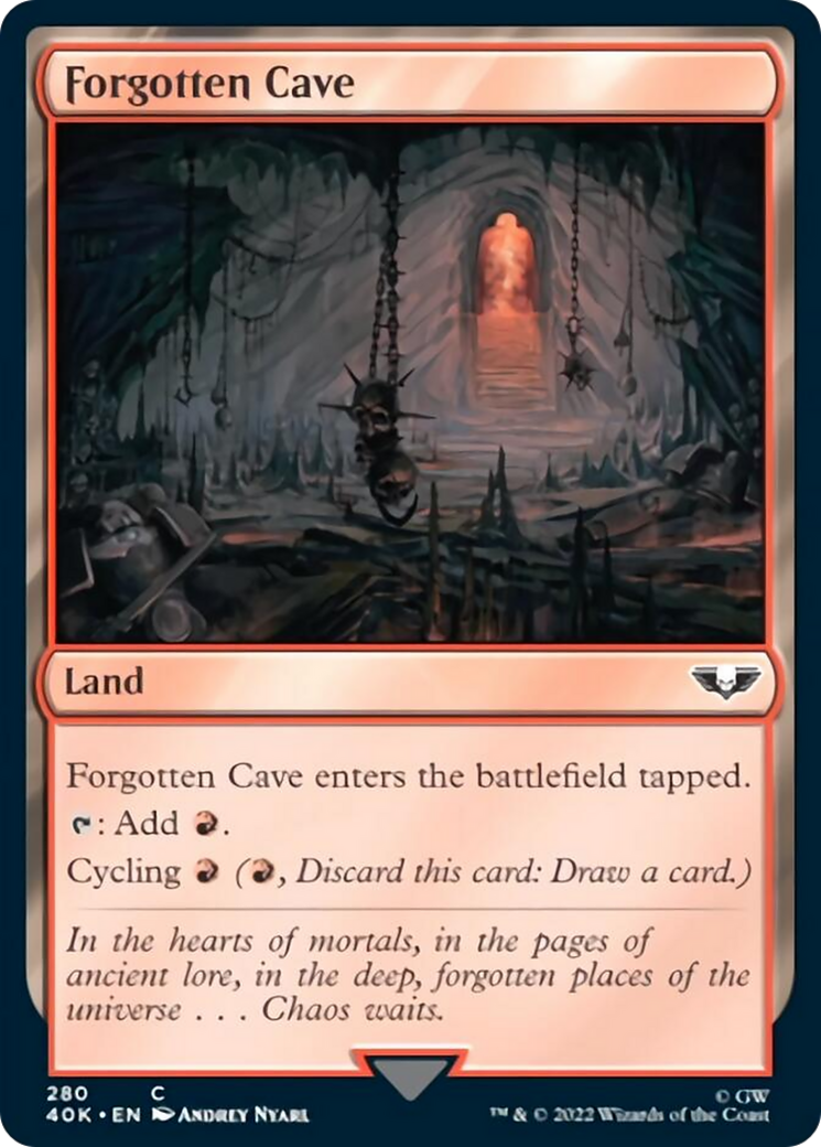 Forgotten Cave (Surge Foil) [Universes Beyond: Warhammer 40,000]