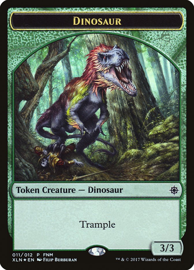 Dinosaur // Treasure (011) Token [Friday Night Magic 2017]