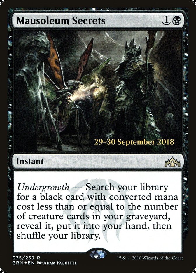 Mausoleum Secrets  [Guilds of Ravnica Prerelease Promos]