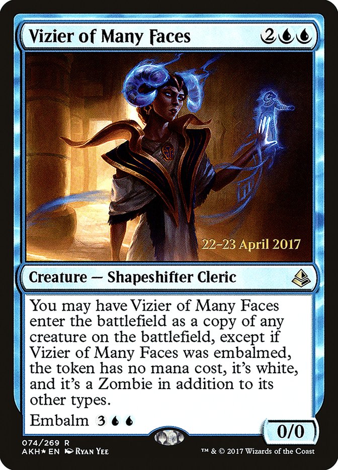 Vizier of Many Faces  [Amonkhet Prerelease Promos]