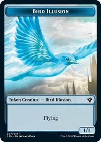 Bird Illusion // Beast (011) Double-sided Token [Commander 2020 Tokens]