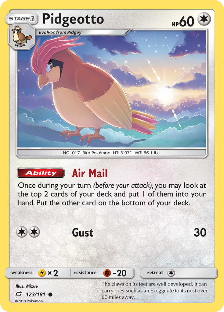 Pidgeotto (123/181) [Sun & Moon: Team Up]