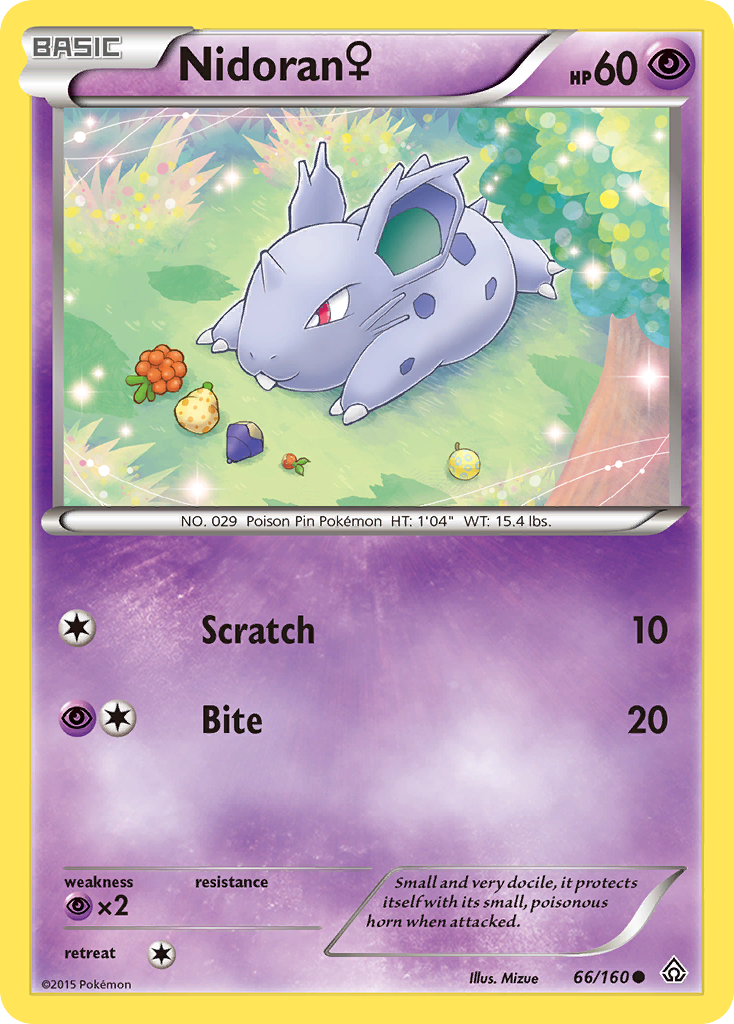 Nidoran (66/160) (Female) [XY: Primal Clash]