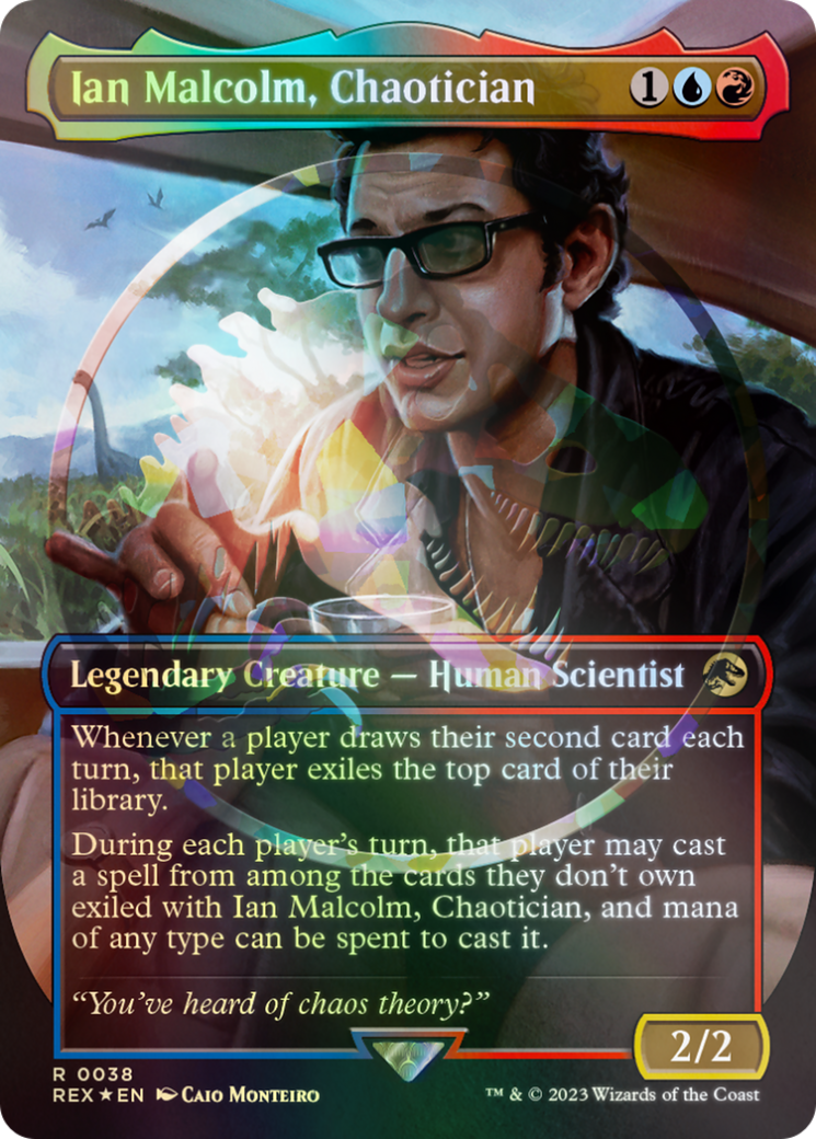 Ian Malcolm, Chaotician Emblem (Borderless) [Jurassic World Collection Tokens]