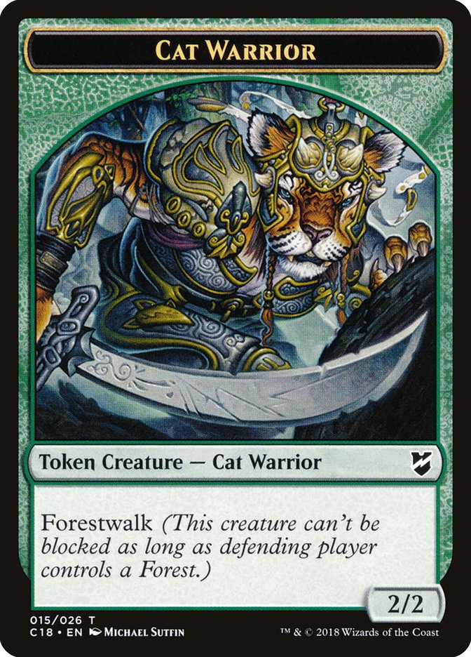 Cat Warrior [Commander 2018 Tokens]