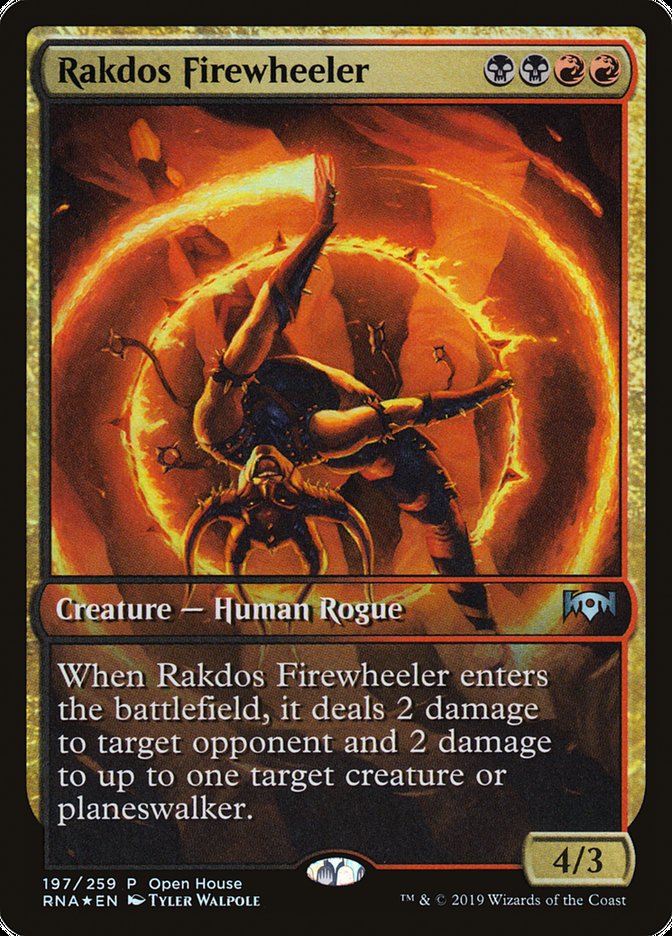 Rakdos Firewheeler (Open House) (Extended) [Ravnica Allegiance Promos]