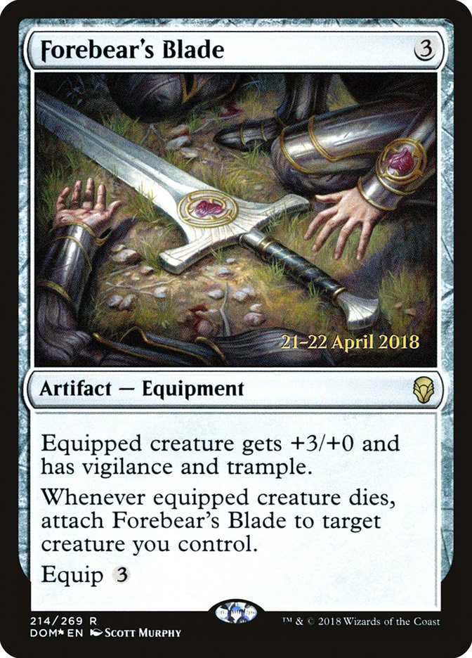 Forebear's Blade  [Dominaria Prerelease Promos]