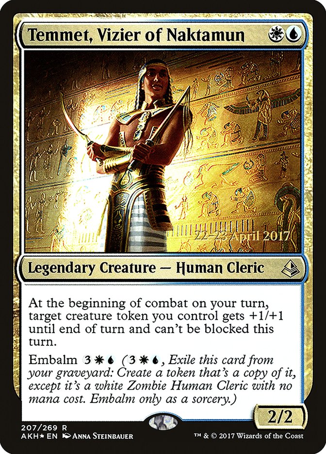 Temmet, Vizier of Naktamun  [Amonkhet Prerelease Promos]