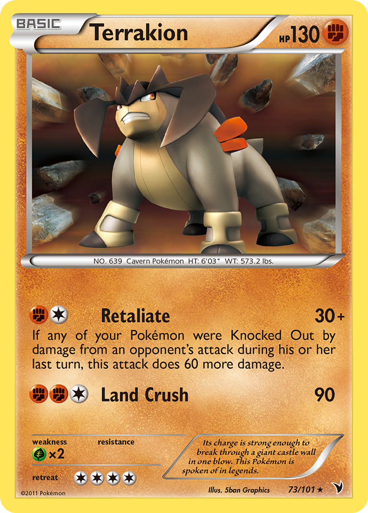 Terrakion (73/101) [Black & White: Noble Victories]