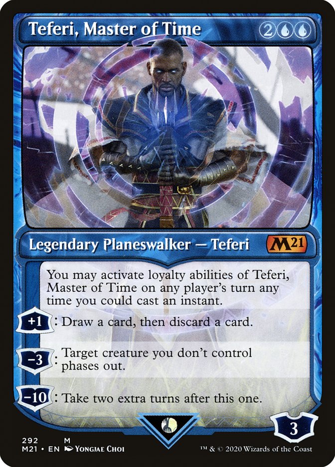 Teferi, Master of Time (Showcase) (292) [Core Set 2021]