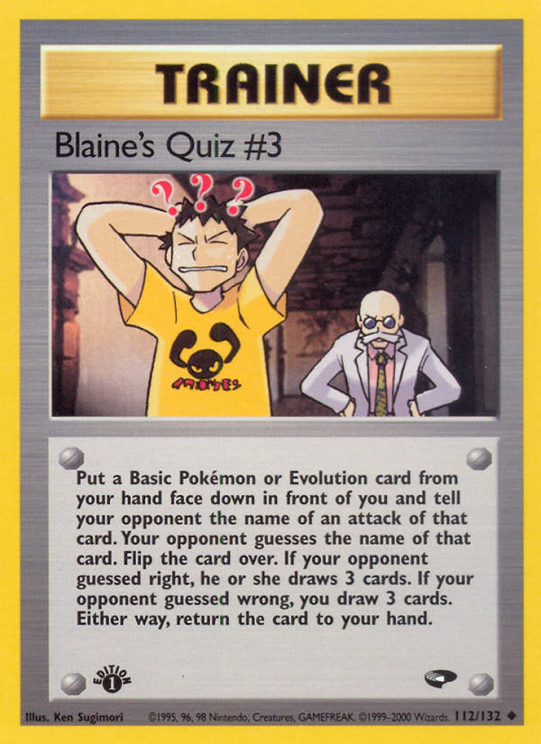 Blaine's Quiz