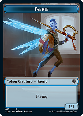 Pegasus // Faerie Double-Sided Token [Starter Commander Decks]