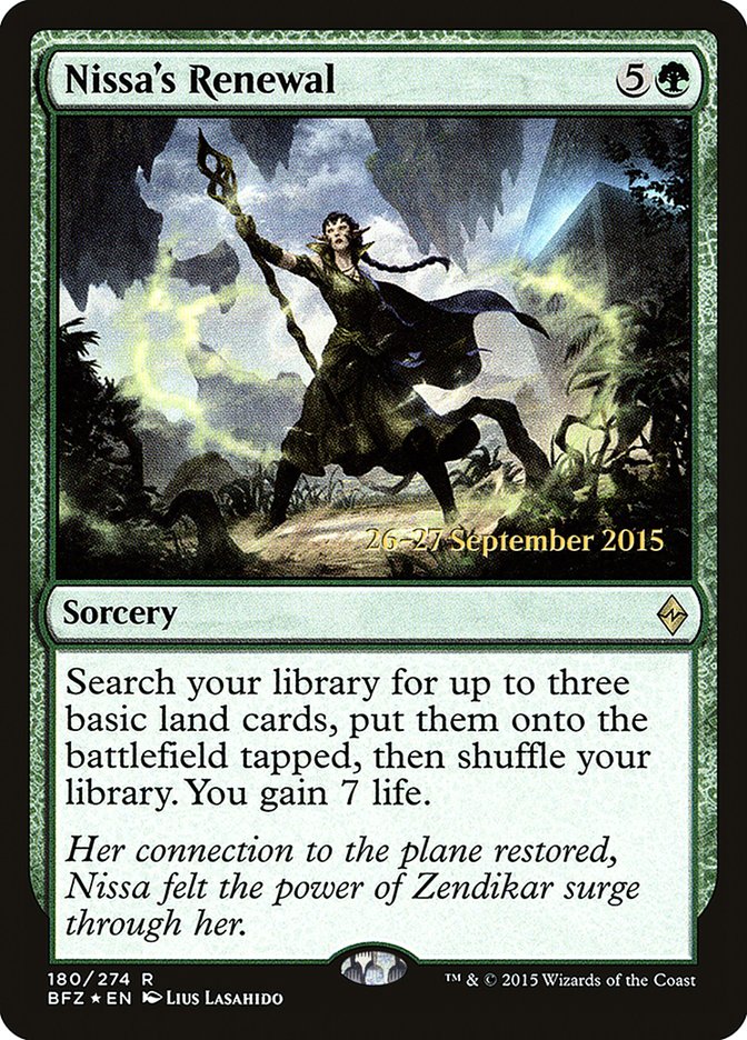 Nissa's Renewal  [Battle for Zendikar Prerelease Promos]