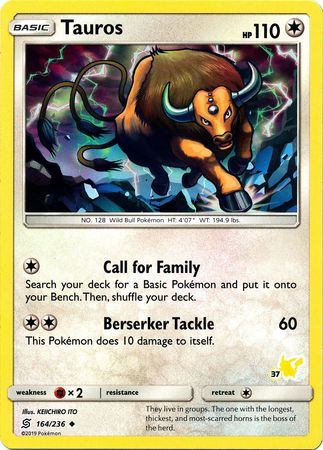 Tauros (164/236) (Pikachu Stamp