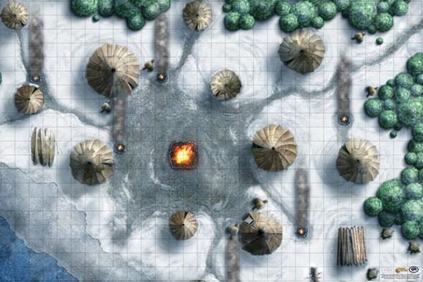 D&D: Game Mat - Icewind Dale Encounter Map Set (20"x30")