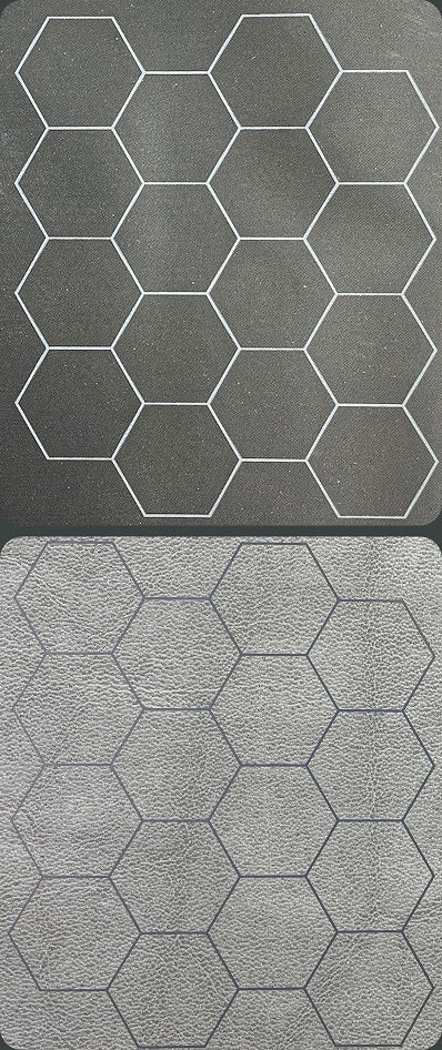 D&D: Mega Game Mat - Reversible Gray/Black 1" Hexagons